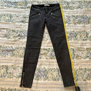 Zara Basic Z1975 Denim Black Skinny Jeans Women's Size